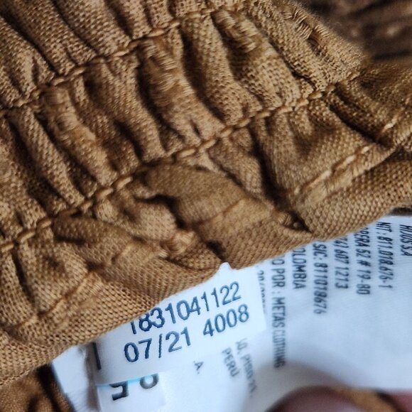 American Eagle NWOT Ruched Cotton Peasant Balloon Sleeve Cropped Top Size XL - Picture 7 of 7